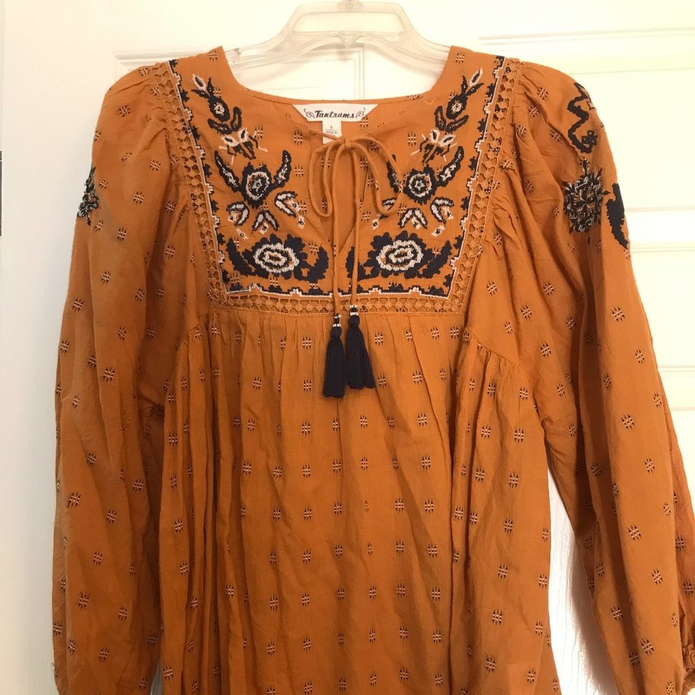 Tantrum's Pleasant blouse Pumpkin/Navy